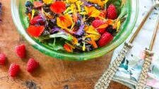 Beautiful Flower Salad with Rose Vinaigrette