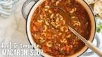 Beef and Tomato Macaroni Soup: easy and healthy! | The ...