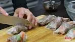 Beef Spring Rolls with Carrots and Cilantro