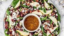 Best Christmas Wreath Salad with Pomegranate and Pear