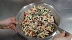 Bring this EASY GREEK PASTA SALAD to your next party!