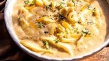 Broccoli Cheddar Noodle Soup