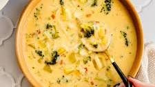 Broccoli Cheddar Potato Soup for Two (Makes 1 1/2 Quarts)