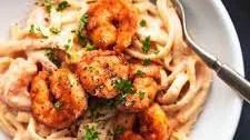 Cajun Shrimp Alfredo Pasta Recipe