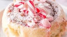 Candy Cane Cinnamon Rolls