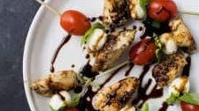 Caprese Chicken Skewers with Balsamic Glaze