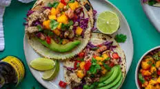 Caribbean-Inspired Cauliflower Tacos with Mango Salsa