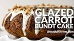Carrot Bundt Cake with Cream Cheese Glaze