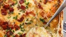 Cheesy Loaded Au Gratin Potatoes