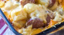 Cheesy Potato & Smoked Sausage Casserole