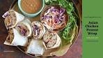 Chicken wraps | Asian Style Peanut Chicken Wraps | Thai ...