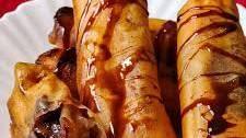 Chocolate banana spring rolls