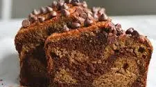 Chocolate Peanut Butter Marbled Banana Bread