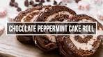 Chocolate Peppermint Cake Roll