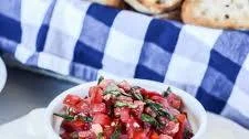 Classic Tomato Bruschetta with Mozzarella
