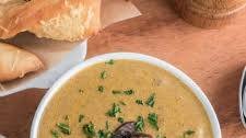 Creamy Mushroom Soup and Parmesan Bread Twists