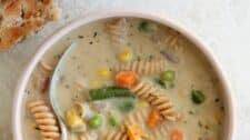 Creamy Vegetable Pasta Soup Recipe