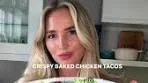 Crispy baked chicken tacos with avocado lime dip ...
