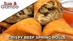 Crispy Beef Spring Rolls