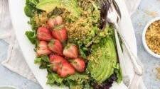 Crispy Quinoa and California Avocado Salad with Strawberry Vinaigrette