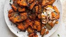 Crispy Ranch Smashed Sweet Potatoes