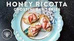 Crostini Bar 5/5 - Honey Ricotta with Strawberries - Honeysuckle
