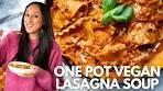 Delicious One-pot Vegan Lasagna Soup - Gluten-free Recipe