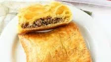 Easy Cheesy Beef, Onion, & Potato Puff Pastry Pockets