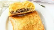 Easy Cheesy Beef, Onion, & Potato Puff Pastry Pockets