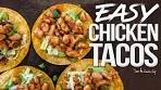 Easy Chicken Tacos (w/ Avocado Cream Sauce) | SAM THE ...