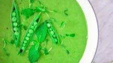 Easy Spring Pea and Mint Soup (Gluten Free, Vegan)