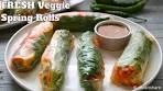 Fresh Veggie Spring Rolls with a Delightful Dipping Sauce