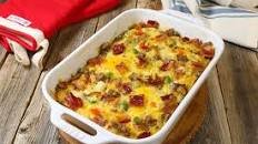Fully Loaded Cheesy Breakfast Casserole