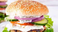 Greek Feta Turkey Burgers