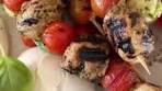 Grilled Caprese Pesto Chicken Skewers. Charred tomatoes ...