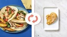 Honey-Garlic Chicken Breasts Wraps with Potato Wedges and Ranch