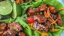 Honey Garlic Chicken Lettuce Wraps
