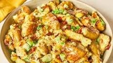 Honey Mustard Crispy Smashed Potato Salad