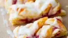 Iced Raspberry Danish Braid