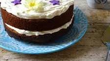 Lavender Honey Cake with Lemon and Honey Cream Cheese Icing