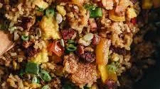 Leftover Ham Fried Rice with Pineapple