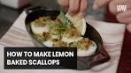 Lemon Baked Scallops pairs well with a buttery Chardonnay