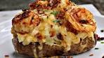 Loaded Baked Potato with Shrimp | How Make Loaded ...