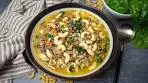 Macaroni Soup with Herbs and Spinach