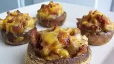 Make Ahead Bacon and Cheddar Stuffed Mushrooms