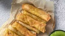 Mango Spring Rolls with Avocado Cilantro Chutney