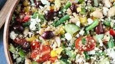 Mediterranean Three Bean Quinoa Salad