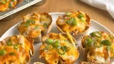 Mini Buffalo Chicken Tortilla Cups