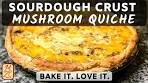 Mushroom Quiche with Incredible Sourdough Discard Crust!