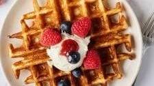 My Best Sourdough Waffles